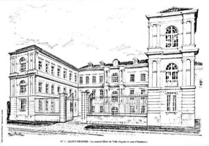 Le nouvel Hôtel de Ville, façade et cour d’honneur